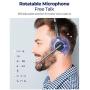 Mpow M5 Pro Bluetooth Headset with Microphone, Wireless Headphones for Cell Phone, Noise Canceling Headset with Charging Base for PC, Laptop, Truck Driver, Office, Call Center, Skype