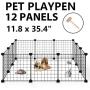 ALLISANDRO Small Pet Playpen, Small Animal Cage for Indoor Outdoor Use, Portable Metal Wire Yard Fence for Small Animal, Puppy, Kitten, Guinea Pigs, Bunny, Turtle, Hamster