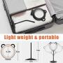 Ring Light,6inch Led Ring Light Kit Adjustable Desktop Lamp USB Plug with Stand,Lusweimi Mini Tabletop Light for Live Stream/Makeup/YouTube Video, 3 Light Modes & 11 Level (Black)
