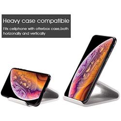 SAMDI Wood Cell Phone Stand for iPhone 5 6 7 8 X Plus, LG, Huawei, XiaoMi, Samsung Galaxy S5 S7 S6 (Oak Wood White)