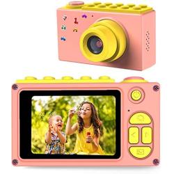 BlueFire Kids Digital Camera, Mini 2 Inch Screen Childrens Camera, 8MP HD Child Camcorder, Best Digital Camera for Boys and Girls (Pink)