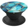 Ocean Geometric Watercolor Blue Grip PopSockets Grip and Stand for Phones and Tablets