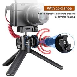 ULANZI U-Pod Aluminum Vlog Tripod w Cold Shoe Mount Handle Grip for Canon G7X Mark III M6 Mark II Sony RX100 VII A6400 A6100 A6600 Compact Cameras Mounting Microphone Vlogging