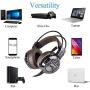 XIBERIA E1 PS4 Gaming Headset Xbox One Headphones Computer PC Mic Stereo Gamer Microphone for PC/Playstation 4/Xbox One/Laptop/Tablet/Cell Phone/Mac