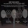 Bug Zapper Racket, 2 in 1 Electric Fly Swatter with Mount, Auto Mosquitoes Killer Lamp 3800V, PliPla Battery Powered Handheld Insert Zapper for Camping, Patio, Indoor and Outdoor