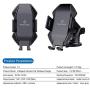 Wireless Car Charger Mount Sensor Auto Clamping 10W Fast Charging Air Vent Phone Holder Compatible with iPhone 11 Pro Max/Xs/Xs Max/XR/X/8/8 Plus, Samsung S10/S10+/S9/S9+/S8 & All Qi Device (Black)
