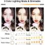 Selfie Ring Light Rechargeable Selfie Fill Ring Light with 36 LED & 3 Lighting Modes Adjustable Brightness Phone Camera Circle Light for iPhone 7 8 Plus X Xr Xs Max 11 Pro,iPad,Computer,Laptop (White)