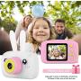 Fealay Kids Camera, Cute Rabbit Shape Digital Video Camera with 12MP 2 Inch Large Screen, Mini Rechargeable and Shockproof Camera Creative DIY Camcorder for Little Girl with 32GB SD Card (White)