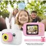 Wallfire Kids Camera Toys Portable Mini Digital Rechargeable Camera with Rabbit Cover, 2 Screen 12MP Lens Video Camera Camcorder with 32G Memory Card, Best Birthday Gifts for Girls/Boys/School Student