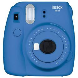 Fujifilm Instax Mini 9 Film Camera (Cobalt Blue) + Film Pack(10 Shots) + Pleather Case + Filters + Selfie Lens + Album + Frames & Stick-on Frames Exclusive Instax Design Bundle