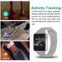 Sazooy Smart Watch, Fitness Trackers Touch Screen Smartwatch Fitness Watch with Camera Pedometer Sleep Monitor Music Player SIM SD Card Slot Compatible iOS Android Phones Women Men (Gray)