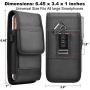 Takfox Phone Holster for Samsung Galaxy S20 Ultra S20 Plus S10+ S9 S8 S7 J7 J3, A10e A20 A30 A50, G7 Power Z4, Stylo 5 4, Nylon Cell Phone Belt Clip Holster Carrying Phone Pouch w Card Holder,Black