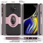 Samsung Galaxy Note 9 Case - eSamcore Ring Holder Kickstand Cases + Dashboard Magnetic Phone Car Mount [Rose Gold]