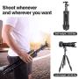 UBeesize 61.4-inch Camera Tripod, 12kg/26.4lb Load Aluminum Travel Tripod Stand, Compact and Lightweight Video Tripod for DSLR Cameras, Projectors, Camcorders, Canon and Nikon, Black