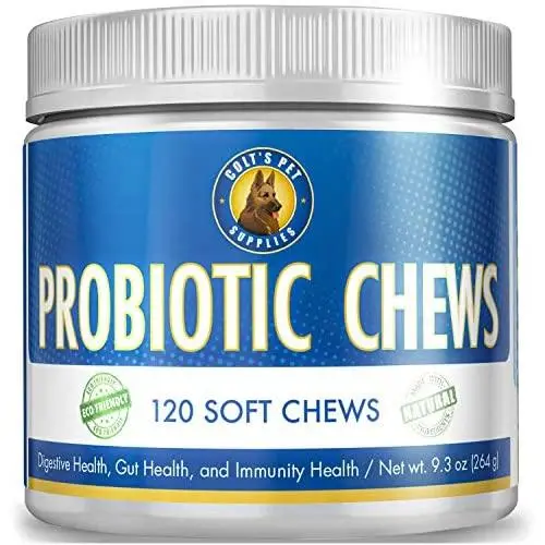 Colts Pet Supplies 120 Soft Chewy Probiotics for Dogs Natural Chicken Flavor, Supplements Diet Made in USA for Digestive, Gut and Immunity Health 9.3 Oz (120) Colts Pet Supplies 120 Soft Chewy Probiotics for Dogs Natural Chicken Flavor, Supplements Diet Made in USA for Digestive, Gut and Immunity Health 9.3 Oz (120)