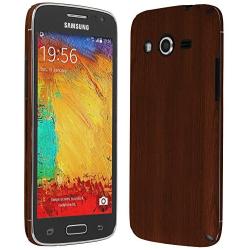 Skinomi Dark Wood Full Body Skin Compatible with Samsung Galaxy Avant (Full Coverage) TechSkin with Anti-Bubble Clear Film Screen Protector