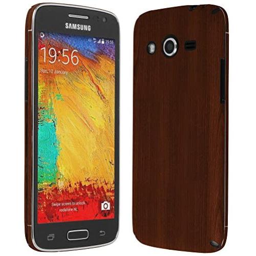 Skinomi Dark Wood Full Body Skin Compatible with Samsung Galaxy Avant (Full Coverage) TechSkin with Anti-Bubble Clear Film Screen Protector