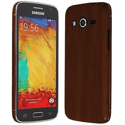 Skinomi Dark Wood Full Body Skin Compatible with Samsung Galaxy Avant (Full Coverage) TechSkin with Anti-Bubble Clear Film Screen Protector