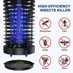 GLOUE Bug Zapper Indoor, 9W Powerful Insect Killer, Plug-in Electric Mosquito Zapper - Power Portable Home Mosquito Flying Insects Trap for Bedroom, Living Rooms, Kitchens