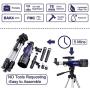 MAXLAPTER Telescope - Portable Travel Scope for Astronomy Beginners Kids, 300/70 HD Large View Telescopes with Camera Wire Shutter & Smartphone Adapter, Backpack-Blue