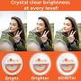 Bonita Lights Cell Phone Ring Light Rechargeable Selfie Ring Light for iPhone Portable Ipad Ring Light Clip On Phone Selfie Light LED Mini Ring Light for Smart Phone or Laptop