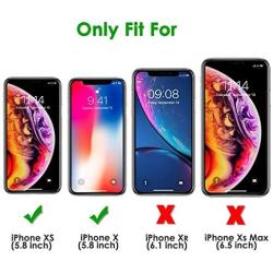 OMOTON [4-Pack] Screen Protector for iPhone Xs & iPhone X, 5.8 inch - Tempered Glass / Guide Frame / Easy Installation