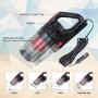 VISLONE Car Vacuum Cleaner High Power DC 12V 150W 6000PA Wet Dry Handheld Portable Auto Interior Vacuum Cleaner for Car Household Handheld Mini Small Vacuums