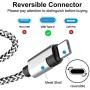 USB C Charging Cable, UNISAME 3 Pack 10Ft Extra Long Rugged Bold Braidedt Data Rapid Charge Cord for Galaxy S20 Ultra S20+ S10 S9 S8 Note 10 9 8 LG G7 G6 V40 V35 Pixel 3 XL Oneplus 6T 7