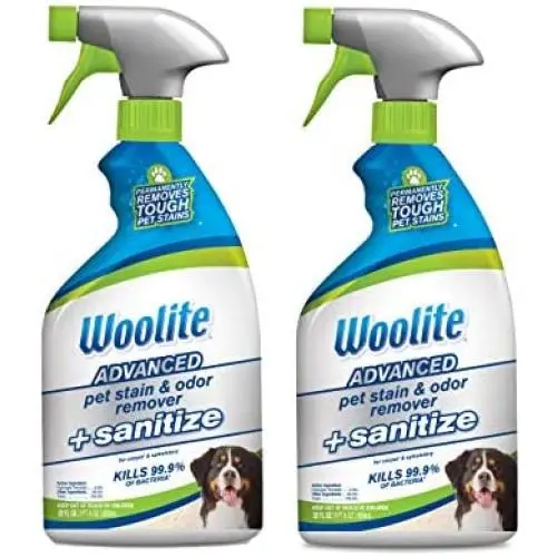 Woolite Advanced Pet Stain & Odor Remover + Sanitize, 2618, 22oz (Pack of 2) Woolite Advanced Pet Stain & Odor Remover + Sanitize, 2618, 22oz (Pack of 2)