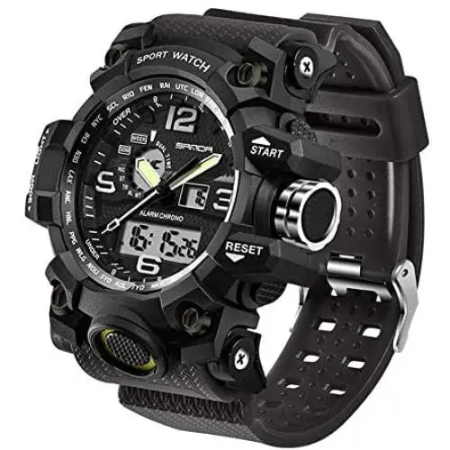 Men’s Military Watch, Dual-Display Waterproof Sports Digital Watch Big Wrist for Men with Alarm Men’s Military Watch, Dual-Display Waterproof Sports Digital Watch Big Wrist for Men with Alarm