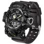 Men’s Military Watch, Dual-Display Waterproof Sports Digital Watch Big Wrist for Men with Alarm