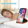 SAMDI Wood Cell Phone Stand, Smartphone Wood Dock for iPhone 7 8 X Plus, Samsung Galaxy S5 S7 S6, Android - (Black Walnut)