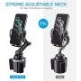 Car Cup Holder Phone Mount, CTYBB Cup Holder Cradle Car Mount with Adjustable Neck for Cell Phones iPhone 11 Pro/iPhone 11/11/XR/XS/8/7 Plus/6s, Samsung S10/S10 Plus/S9/S8 Edge/Note9, Huawei etc.