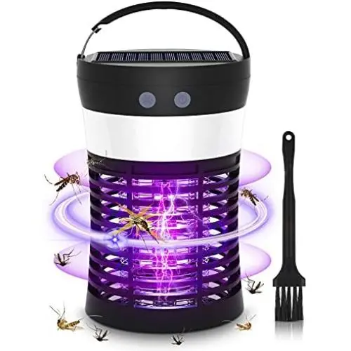 Hisome Mosquito Zappers Killer, Waterproof Electric Fly Killer Light with Camping Lantern, Solar Powered/USB Rechargeable Bug Zapper for Indoor Outdoor Hisome Mosquito Zappers Killer, Waterproof Electric Fly Killer Light with Camping Lantern, Solar Powered/USB Rechargeable Bug Zapper for Indoor Outdoor