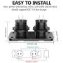 QC 3.0 Cigarette Lighter Outlet Splitter, 12V USB Charger Waterproof Power Socket Adapter DIY Kit with Voltmeter LED Display Dual USB Ports for Rocker Switch Panel on Car Boat Marine RV, etc