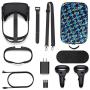 HIJIAO Hard Travel Case for Oculus Quest VR Gaming Headset and Controllers Accessories Waterproof Shockproof Carring case (Blue)