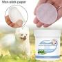 GHEART Eye Tear Stain Remover Wipes for Cats & Dogs - Pet Eye Care - 100 Presoaked Cotton Pads - Best Natural Eye Crust Treatment for White Fur - Chemical and Bleach Free (Eye Wipes)