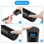 YTA Portable Air Compressor Pump, Mini Air Inflator Hand Held Tire Pump Rechargeable 2000mAh with LED Light and 150 PSI Maximum Inflation Pressure for Ball, Car Bicycle Tire and Other Inflatables