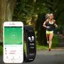 iKustar Fitness Tracker Smart Bracelet Pedometer Heart Rate Monitor Sleep Monitor Calorie Counter Pedometer Sport Activity Tracker with HD OLED Touch Screen for Android and iOS Smart Phone