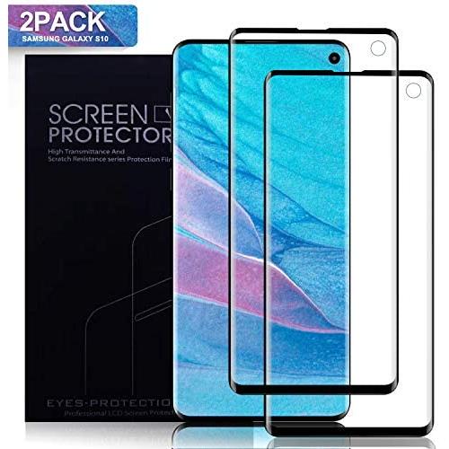 KCEN [2 Pack] Samsung Galaxy S10 Screen Protector, (Ultrasonic Fingerprint Compatible) (Case Friendly) 3D Curved Full Coverage Anti-Scratch HD Clear Protetive Film for Samsung Galaxy S10