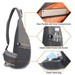 NEVO RHINO Sling Bag Waterproof Large Shoulder Chest Laptop Bagpack Men Women Riding/Running/Travel Hiking Daypack Crossbody