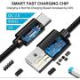 CLEEFUN USB Type C Charger Cable Fast Charging, [6-Pack, 3/3/6/6/10/10 ft] Nylon Braided USB C Cable Compatible with Samsung Galaxy S10e S10 S9 S8 Plus S10+, Note 9 10 8, Moto G8 G7 G6, LG G8 G7 G6