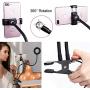 Selfie Ring Light with Flexible Cell Phone Holder Lazy Bracket Desk Lamp LED Light, Mini Led Camera Ringlight for YouTube Video/Photography Compatible with iPhone Xs Max XR Android