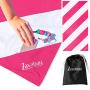 Zavabay Microfiber Beach Towel with Zipper Pocket – Quick Dry, Sand Free Towel for Travel & Pool with Carry Bag – Large, Compact Towels for Swim, Spa, Yoga, Traveling, Boating, Camping, Sports & Home