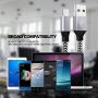 USB C Cable,PLmuzsz 5Pack (3/6/10FT) Type C Charger Cable,Nylon Braided Fast Charging Aluminum Housing Compatible with Samsung Galaxy,Google Pixel,LG,Huawei, TCL and Other USB Type c Cable Device