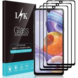 [3 Pack] L K Screen Protector for LG Stylo 6, [Full Cover] [ Easy Installation] Scratch-resistant, Bubble Free (Black)