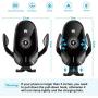 Rommisie Fast Wireless Car Charger Mount, Auto Clamping 10W 7.5W Qi Fast Charging Air Vent Phone Holder Compatible with iPhone Xs/Xs Max/XR/X/8/8 Plus, Samsung Galaxy S10/S9/S8 and More (Black)