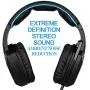 Stereo Gaming Headset PS4 Xbox One S, SADES SA920PLUS Noise Cancelling Over Ear Headphones with Mic, Bass, Soft Memory Earmuffs for PC Laptop Mac Nintendo Switch Games Mobile(Black Blue)