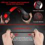 COLUSI Super Lightweight Gaming Headset Xbox One Headset,PS4 Headset with Mic&LED Light,Compatible with PC,Laptop,PS4,Xbox One Conntroller(Adapter Not Included),Ipad,Mobile Phone(Red)