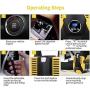 XinYu Portable Car Air Compressor Pump with Led Light, Digital Display Up to 150PSI Auto Shut-Off,DC 12V Tire Inflator with Long Cable for Car, Bicycle, Motorcycle,Ball and More.